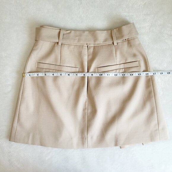 Mossman Fable Pleated Mini Skirt In Neutral Beige School Girl Light Academia - Picture 3 of 8